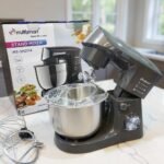 Pétrin 04L 1500W  Bol en inox avec 03 Accessoires Multismart MS-SM2114 Gris