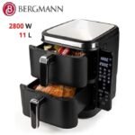 Air Fryer Sans Huile Double Bac Vertical Avec Fenêtre - 11 L 2800 W Bergmann BAF 9001W – Image 2