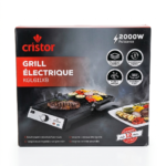 Panineuse et Grille Electrique Cristor 2000W Noir Inox KGL611XB – Image 3