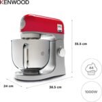Robot pâtissier KENWOOD 1000 W - 5 L-KENWOOD KMX750RD rouge – Image 5