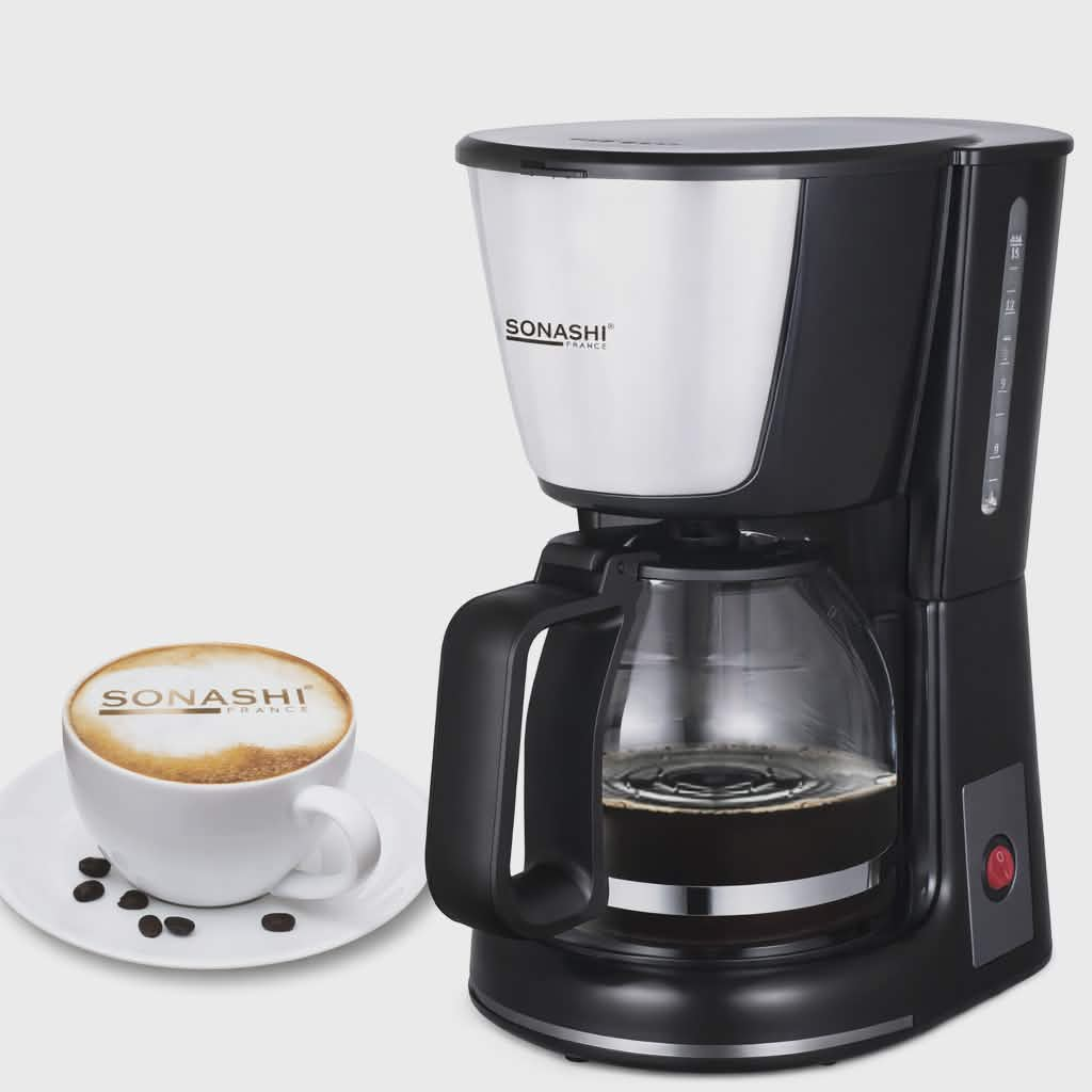 1b1d02ac-941a-4747-a670-01f3ca948588.png Machine à café électrique 6 tasses 1000w Sonashi SMC-4989 – Image 1