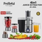Centrifugeuse inox 4 en 1(Centrifugeuse +Blender en verre + Hachoir en verre +Moulin en verre) 800W ProTefal JE-J30A – Image 2