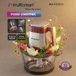 Hachoir En verre 2L 300W 04 Lames avec 03 Vitesses MultiSmart MS-FC2212 Rouge – Image 5