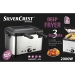 Friteuse inox 4L -  2000 W  avec 03 panier SilverCrset  DF3700 – Image 4