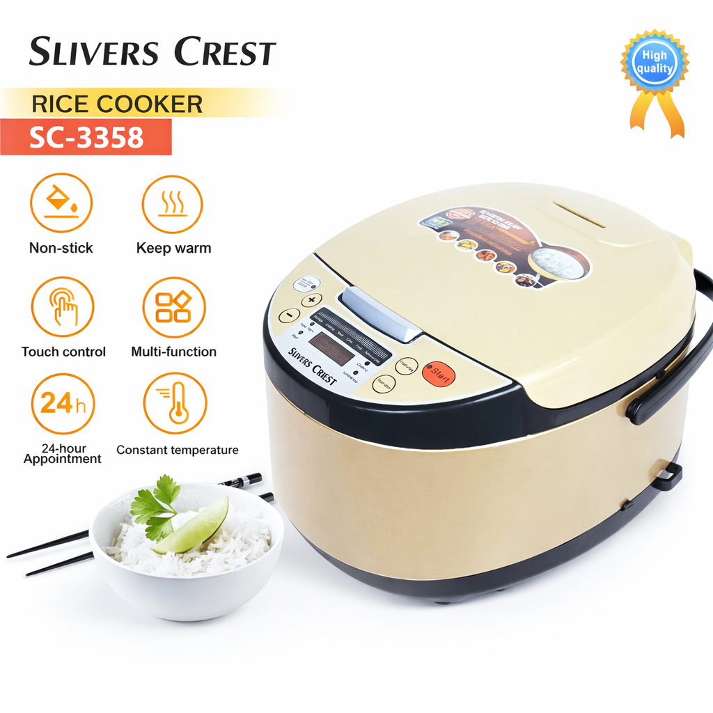 42137.png Cuiseur a Riz Electrique Multifonctions 5L Slivers Criest SC-3358 – Image 1