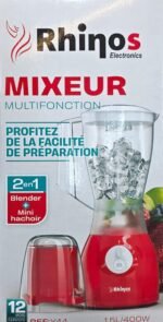 Blender 2 en 1 En plastique 1.5L 400W Rhinos Y44 – Image 2