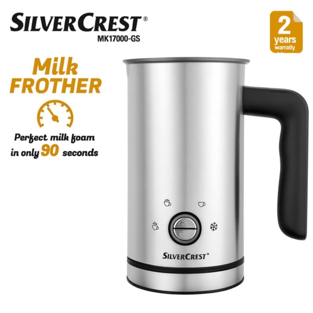 499d0bc7-4928-4408-bb9e-8c5aa4310376.jpeg Mousseur à Lait Electrique INOX 550W 300ML SilverCrest MK1700D-GS – Image 1