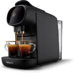 Machine à Café à Capsules, Piano Noir et gris , Reconnaissance des Capsules Doubles Philips L'Or Barista Sublime Original LM9012/60