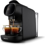 Machine à Café à Capsules, Piano Noir et gris , Reconnaissance des Capsules Doubles Philips L'Or Barista Sublime Original LM9012/60