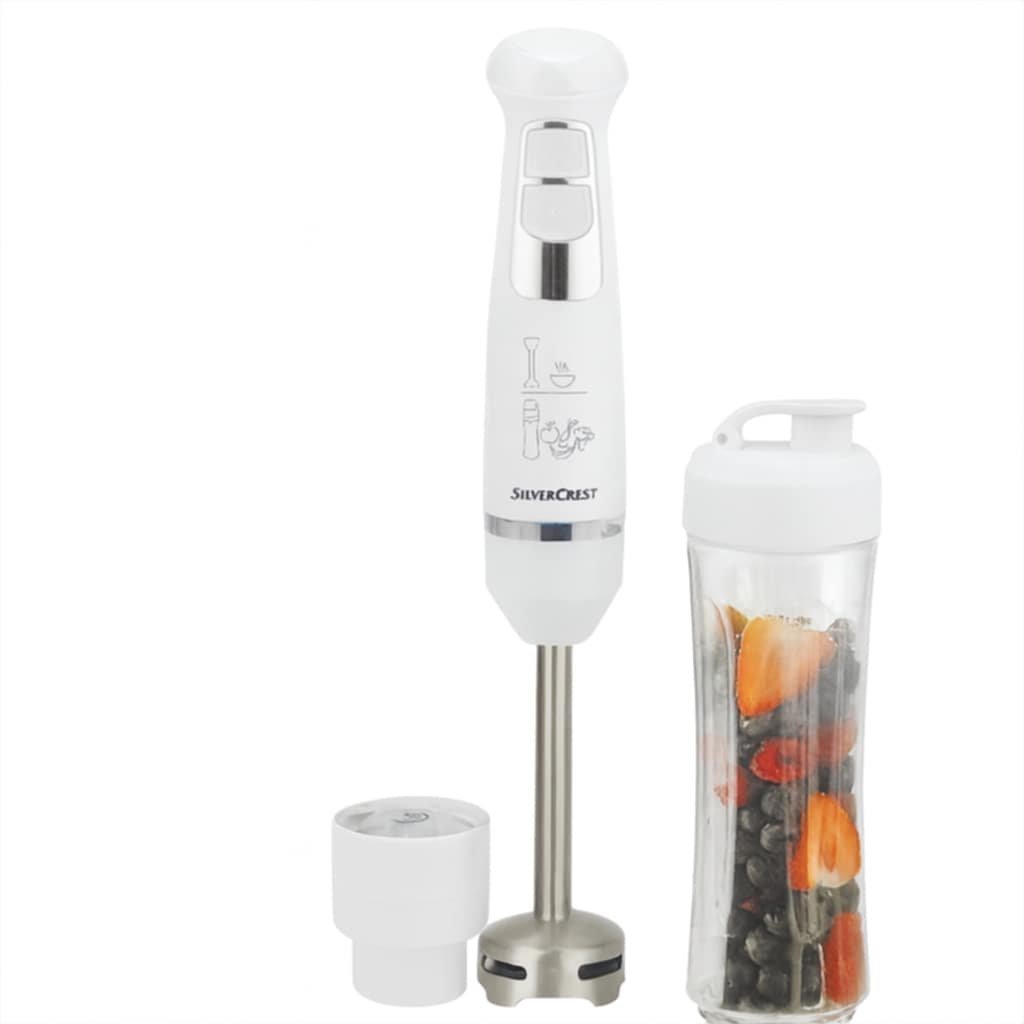 6417ff61-8196-4c7d-b9ca-b8c82477d891.jpeg Bras mixeur + Mini Blender 2 en 1 - 600W - 0.6L SilverCrest HB6038YF-N – Image 1