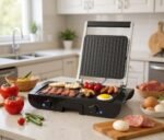 Planche a Grille et Panineuse inox 2 en 1 - 1500W 38x20 CM Multismart MS-GL1111 – Image 2