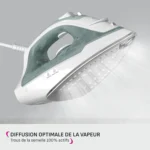 Fer À Repasser À Vapeur 2000W 240mL Avec Chauffe Rapide 30s Et Semelle Céramique Calor FV2C42C0 – Image 5