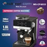 Machine à café 3 en1 Café Grain+ cappuccino 20Bar 1.8L 1350w + Fonction Moulin a café MULTISMART MS-CF4033 – Image 2