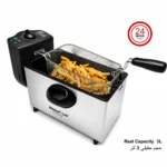 Friteuse  à huile inox Électrique 3L 2000W 190°C BAG Amovible KitchenLab KT-DF-002