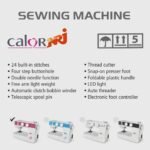 Machine a Coudre 24 Point Multifonction Calor NRJ 989 – Image 5