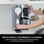 Machine a Glace et Sorbetière, 13 modes, Machine a glaces l’italienne Intégré, Avec 2 pots, Pièces Amovibles Lavables au Lave-Vaisselle, Gris platine NINJA CREAMi Scoop et Swirl Original NC701EU – Image 3