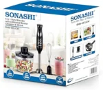 Bras mixeur plongeant 3 en 1 à 600 W Sonashi SHB-187JCW Noir – Image 7