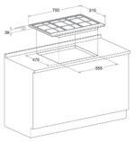 Plaques de cuisson à gaz encastrables 75 cm Hotpoint Ariston PCN 751 T/IX/HA – Image 3