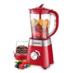 Blender en plastique 2 en 1 - 1.5L 500W PlanetSat PBL-1925 Rouge
