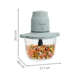 Choppeo, Hachoir avec bol en verre Moulinex , Capacité de 1 L, Verre borosilicate DJ603110 – Image 2