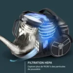 Aspirateur Sans Sac Ultra Silencieux 500W 2.5L Silence Force Cyclonic Effitech Rowenta RO7936EA – Image 5