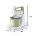 Batteur Électrique Avec Bol 2.5L 500W 5Vitesses Avec Turbo Tefal Original HT464010 – Image 4