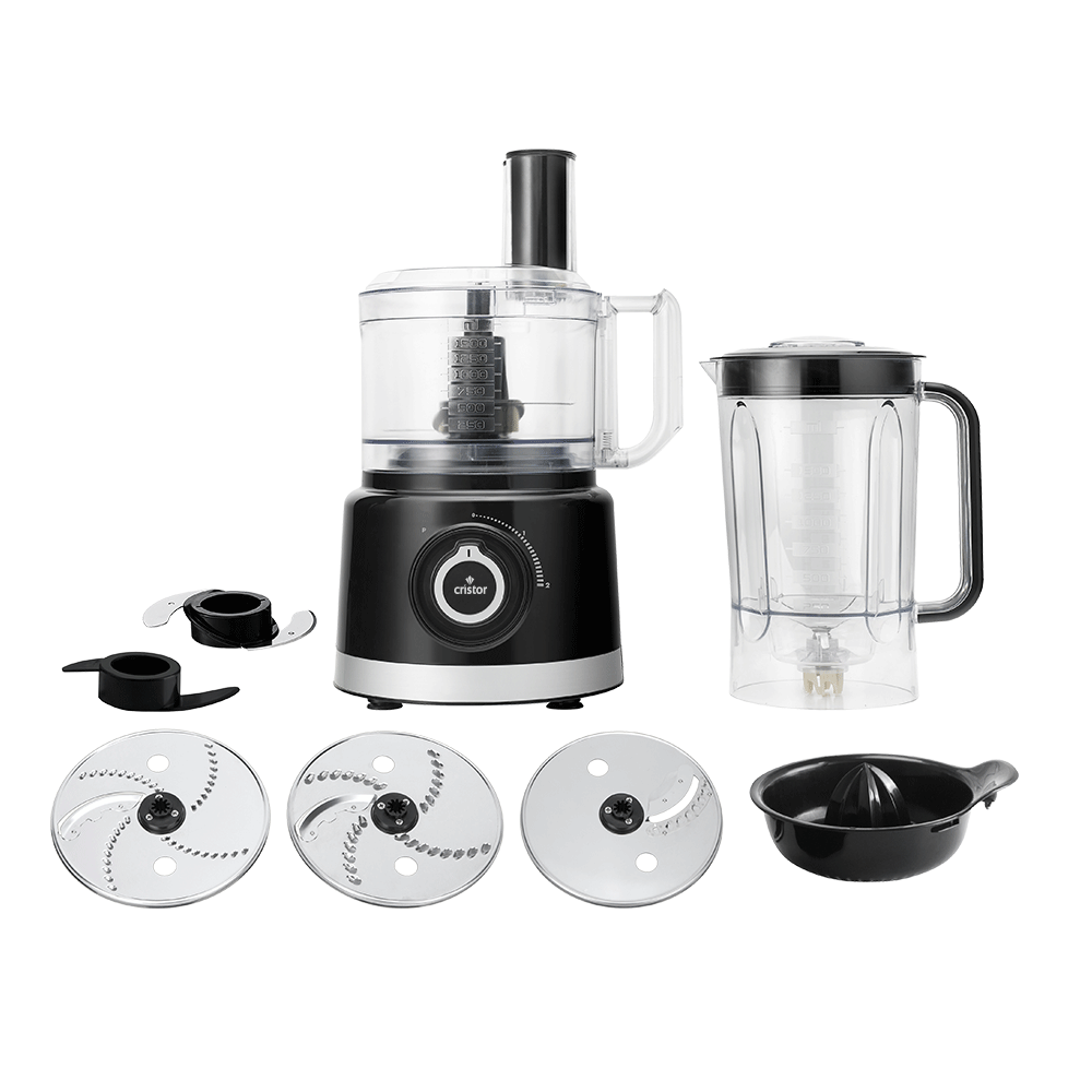 FP-MK11N-1000x1000-2.webp Robot De Cuisine CRISTOR Multi Fonctions -750 W- 2.3 L Bol – 1.5 L Blender – Noir – Image 1