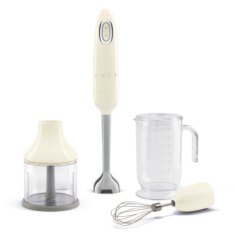 HBF03CREU.jpg Mixeur plongeant Multifonctions avec accessoires 700W Crème SMEG HBF03CREU – Image 1