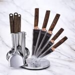 Set de 9 pcs couteaux de cuisine + Support 9PC