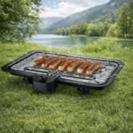Barbecue électrique 2200 W L51×P30 CM Thermostat réglable, résistance et grille amovibles Saurex Electro YD307-1A