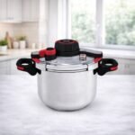 Cocotte 8 L en inox 18/10 avec minuteur Swisswkitchen