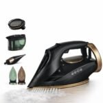Fer à Repasser a Vapeur Céramique STEAM IRON 2200W Sonashi SI-5091C couleur noir et doré – Image 2
