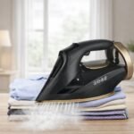 Fer à Repasser a Vapeur Céramique STEAM IRON 2200W Sonashi SI-5091C couleur noir et doré