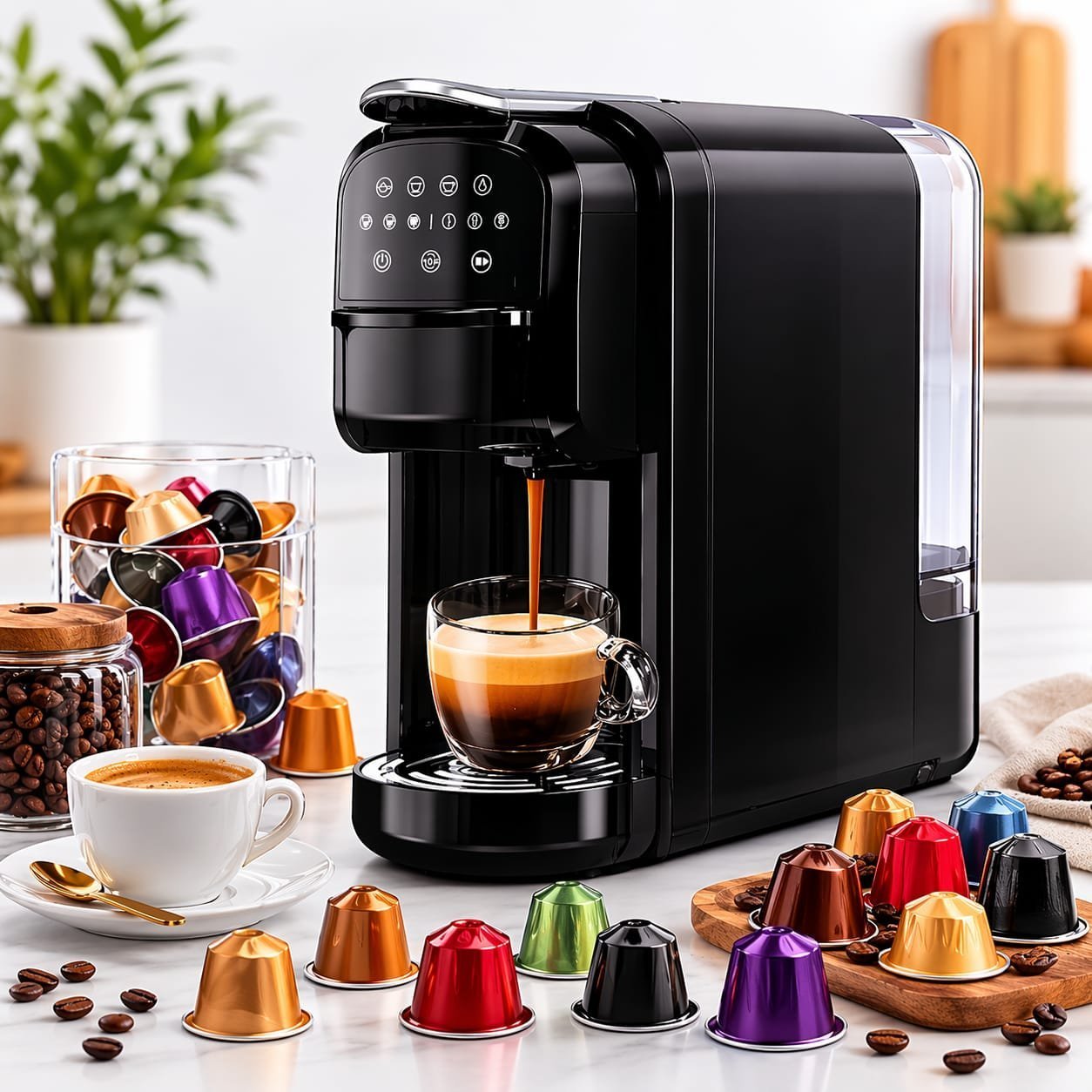 IMG-20260417-WA0037.jpg Cafetière 3 en 1 Multi-Capsules et Café poudre 20 Bar 1400W Sonashi SCM-4985 – Image 1