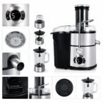 Centrifijeuse inox 4 en 1 Multifonctions avec blender et hachoir a viande et Moulin en verre - 700W Lexical LJE-2213 – Image 3