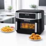 AirFryer inox XL  L10.5 2000W 10 Programmes 1 Bac XL avec séparation amovible Brandmann BR5511DTW – Image 4