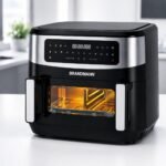 AirFryer inox XL  L10.5 2000W 10 Programmes 1 Bac XL avec séparation amovible Brandmann BR5511DTW