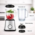 Blender en Verre 1.5 L 1800W 04 Lames Tirexx Original BLX1800 – Image 2