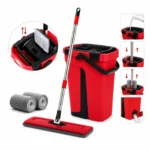 Balai clean magique 2 en 1 avec 2 Recharge Cleantex BM0370 Rouge – Image 4