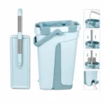 Balai clean magique 2 en 1 avec 2 Recharge Cleantex BM0370 Vert – Image 2