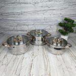 Série 3 Marmites Luxe  En INOX Alsie