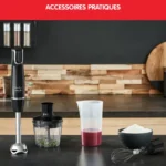 BRAS MIXEUR COFFRET 1000W AVEC 4 ACCESSOIRES ET LAMMES powelix MOULINEX Original DD94L810 – Image 5