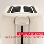 Grille-Pain  Moulinex850W À 2Fentes À Largeur Variable Avec 7Niveaux De Dorage Et Fonctions Décong élation Et  Morning LT2M0B10 – Image 7