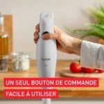 Mixeur Plongeant 350W À Lames Inox Zelkrom Tefal HB12AN10 Blanc – Image 4