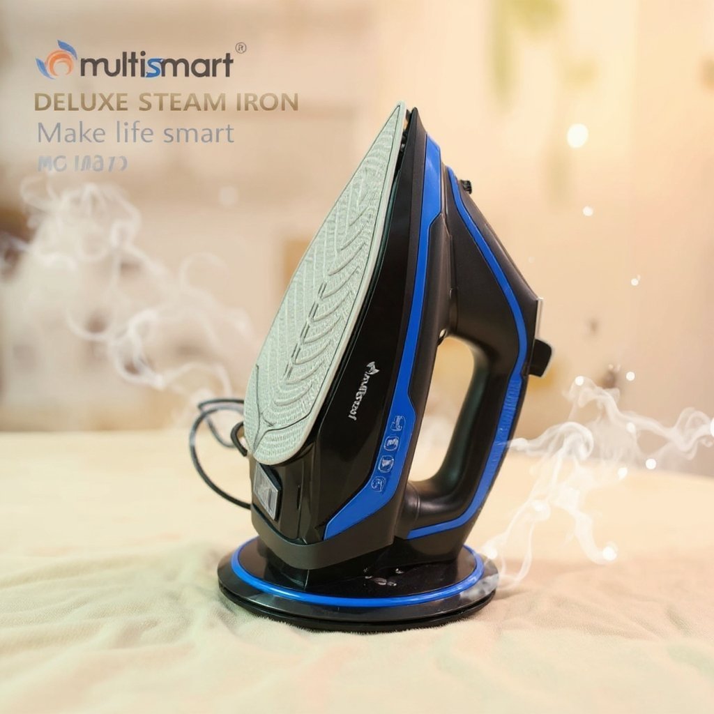 SC-3.jpeg Fer à repasser a vapeur 2200W - Céramique - Sans fil - MS-IR301 Multismart – Image 1