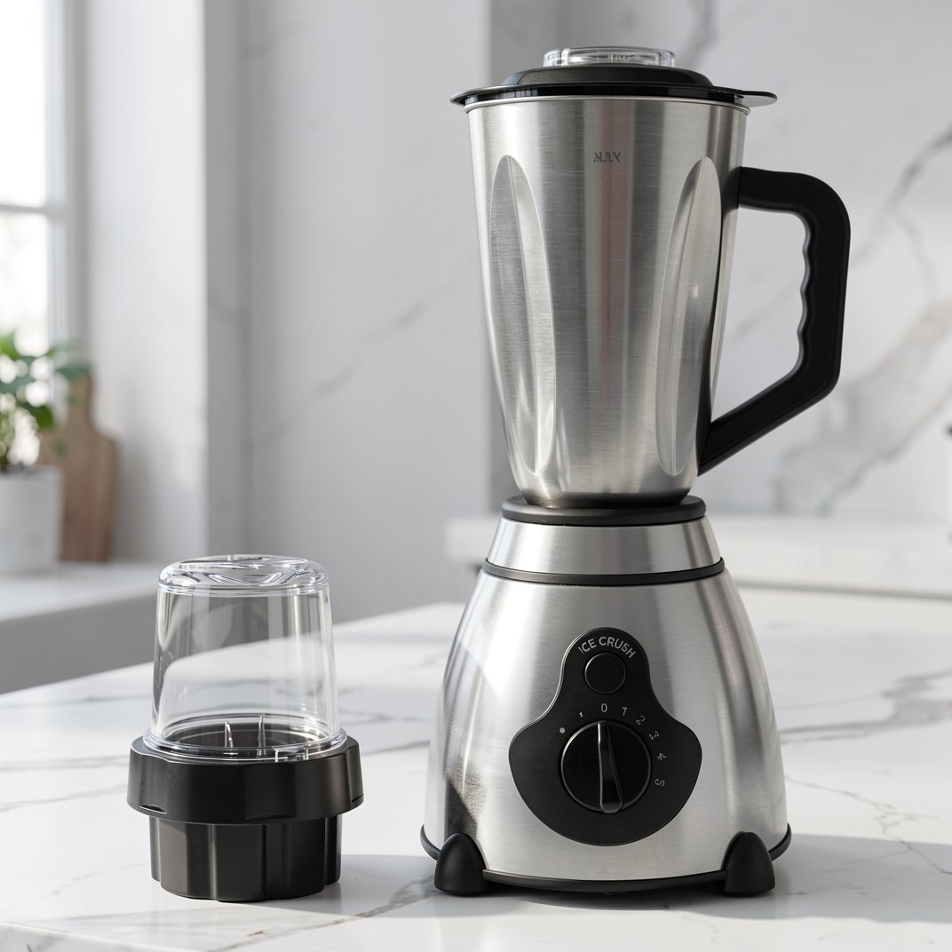 cvbn-3.jpeg Blender inox 2 en 1 - 1.5L - 1000W - 06 Lames Rhinos – Image 1