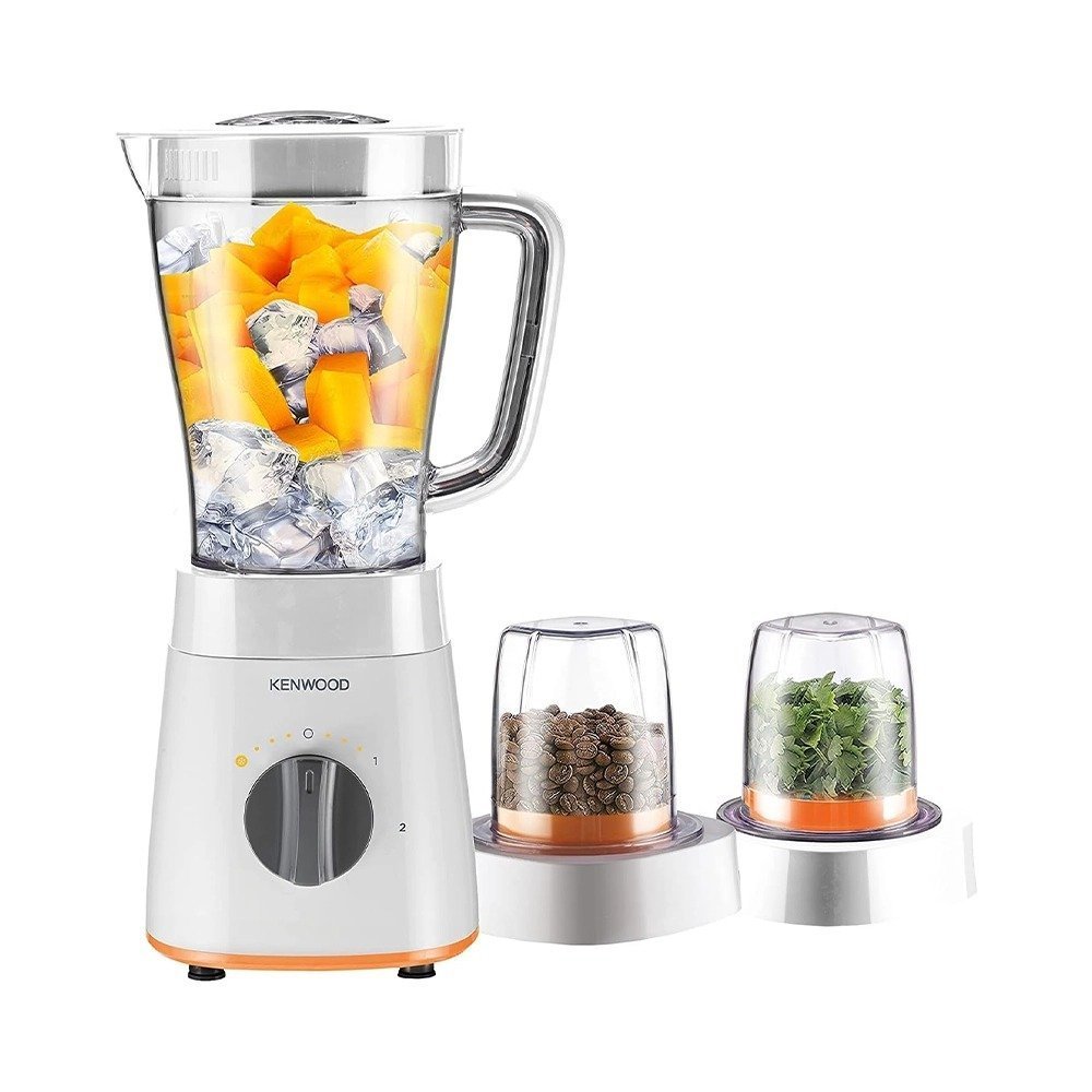 kenwood-blender-500w-1-5l-white-blp15-360wh-1.jpg Blender avec 2 broyeurs, bol de 2 L, 500 W Kenwood BLP15.360WH – Image 1