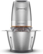 Hachoir inox Électrique 500W Avec Bol Inox 0.6L Et 4Lames Kenwood Original CHP62.700SI