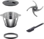 Hachoir inox Électrique 500W Avec Bol Inox 0.6L Et 4Lames Kenwood Original CHP62.700SI – Image 4