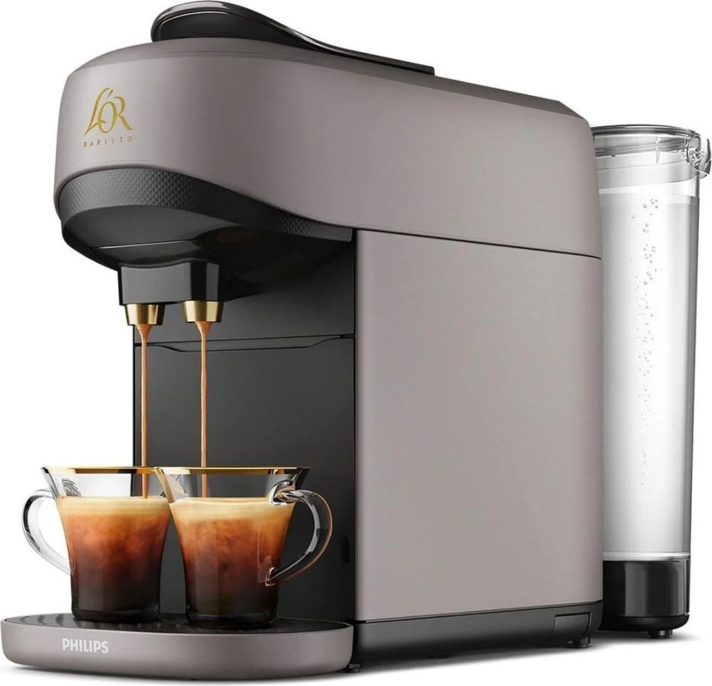 l-or-barista-absolu-lm9512-limestone-grey.webp Machine à Café à Capsules limestone grey Reconnaissance des Capsules Doubles Philips L’Or Barista Absolu Original LM9512 – Image 1